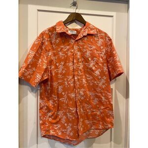 Old Navy orange Hawaiian shirt